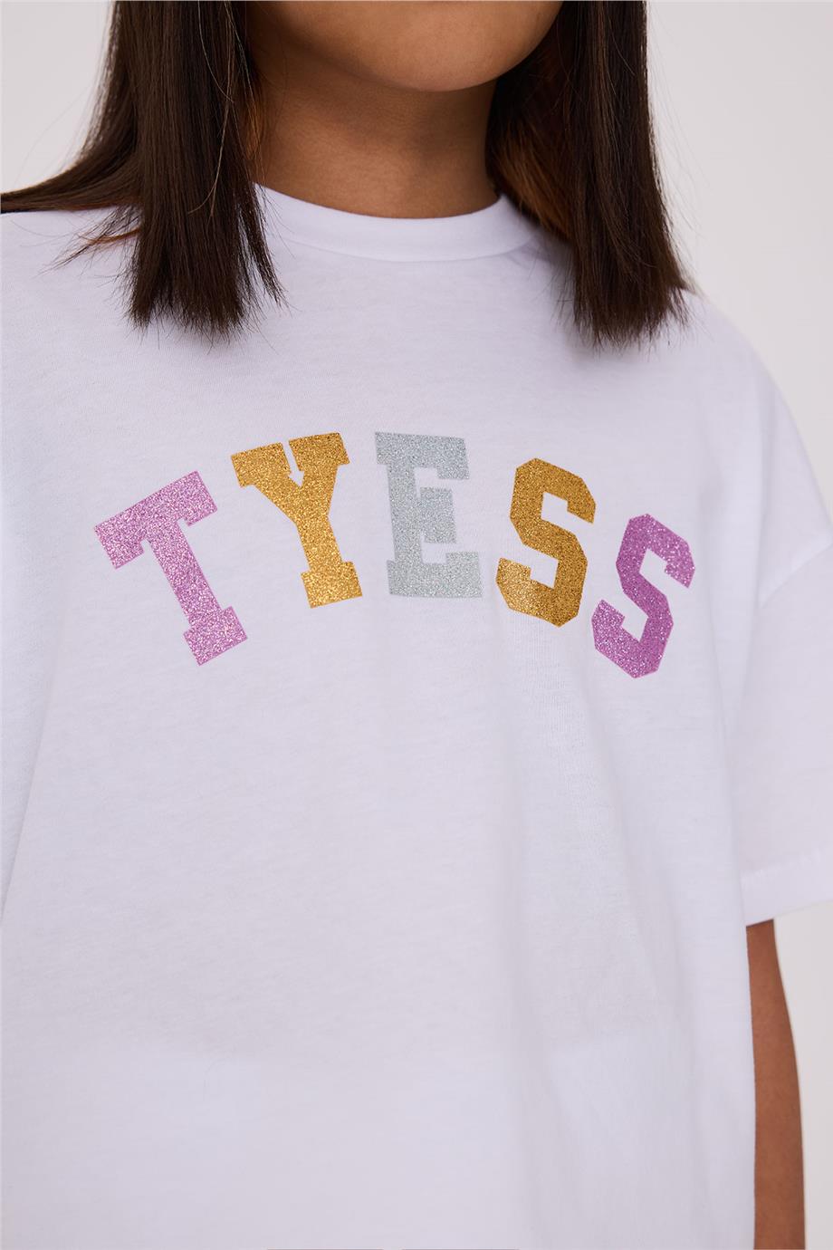 Tyess Kız Çocuk Beyaz Tshirt