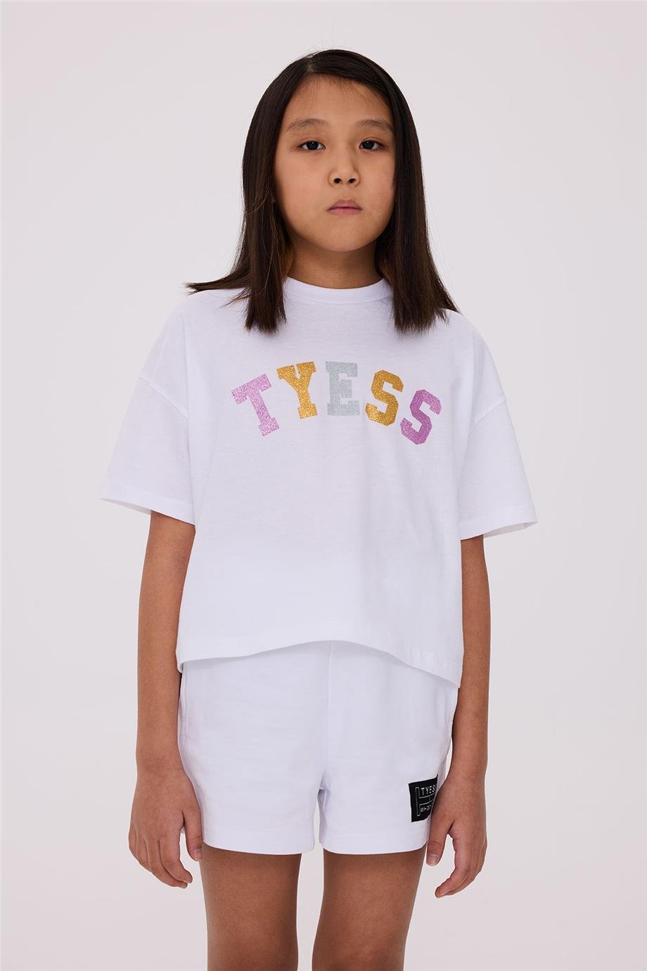 Tyess Kız Çocuk Beyaz Tshirt