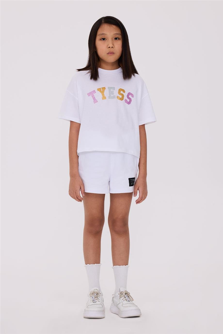 Tyess Kız Çocuk Beyaz Tshirt