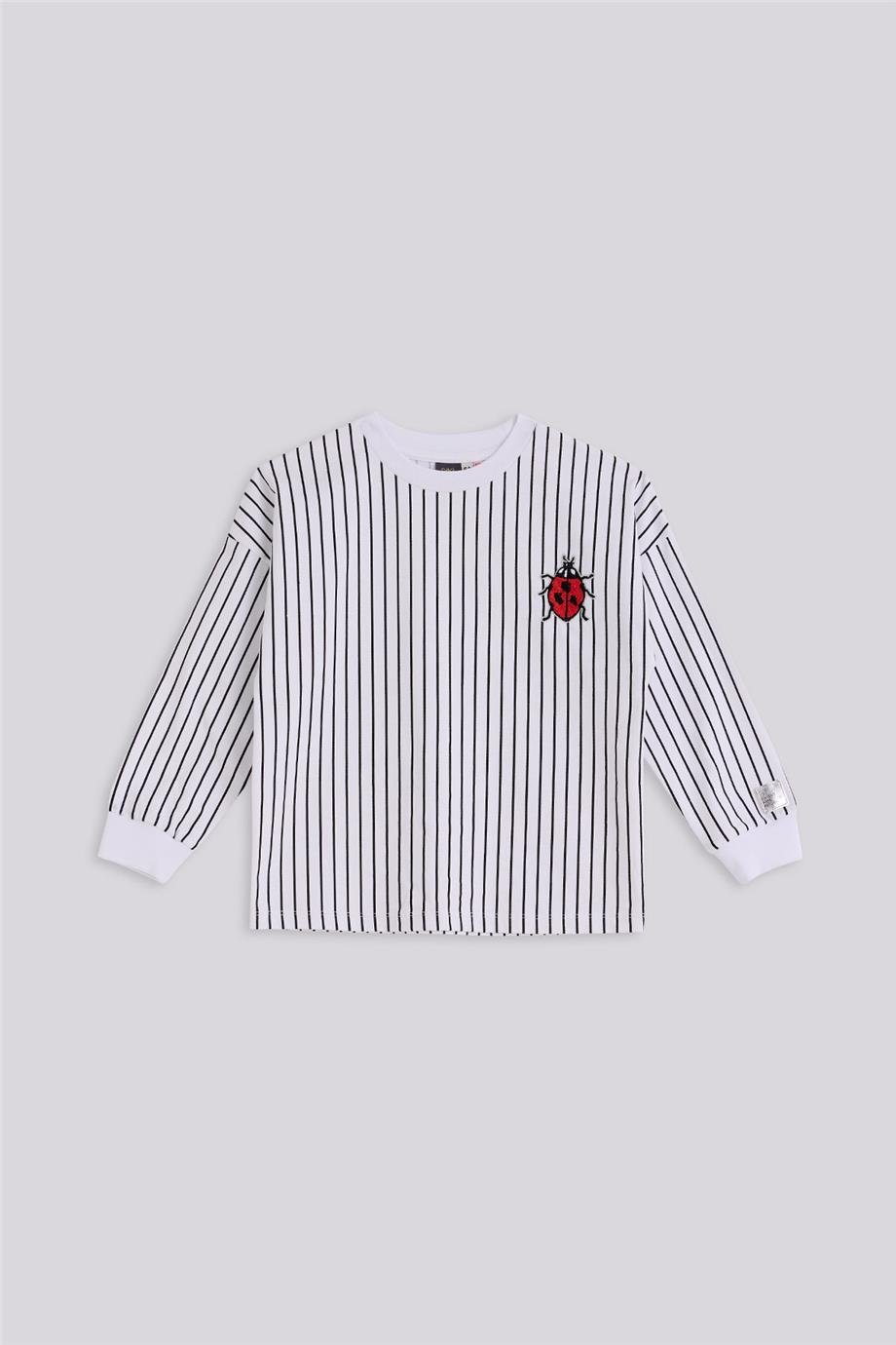 Tyess Kız Çocuk Çizgili Sweatshirt