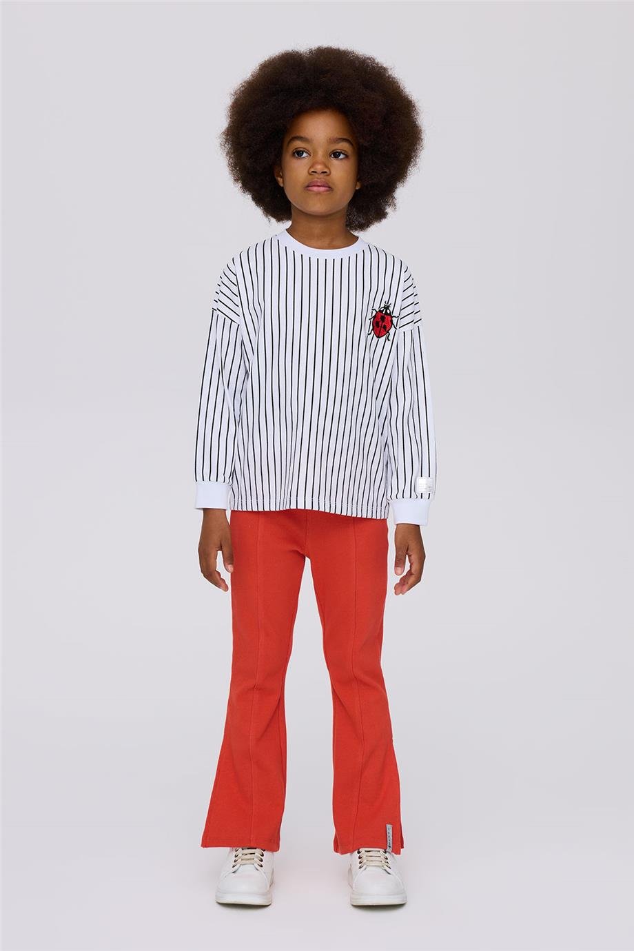 Tyess Kız Çocuk Çizgili Sweatshirt
