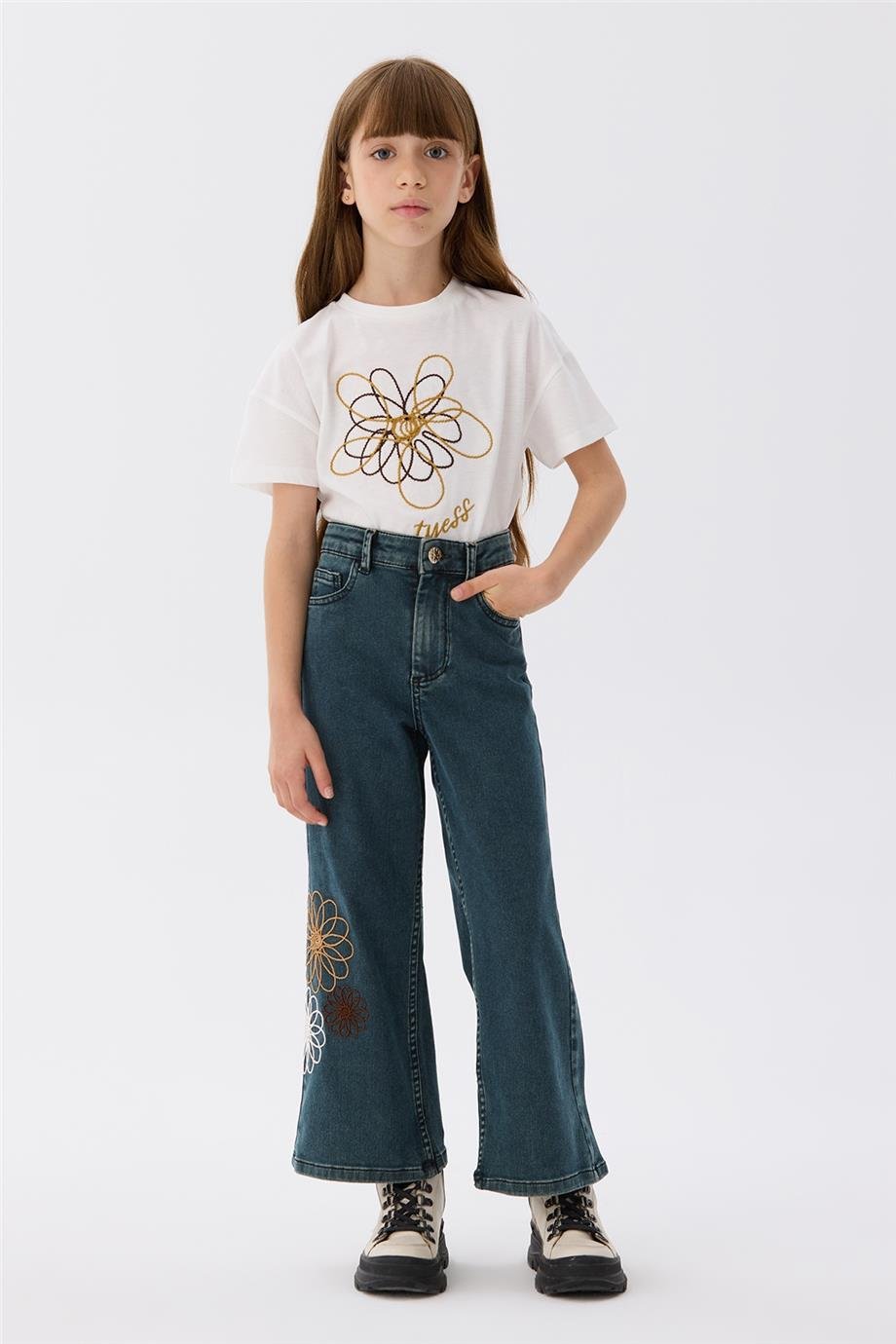 Tyess Kız Çocuk Denim Pantolon
