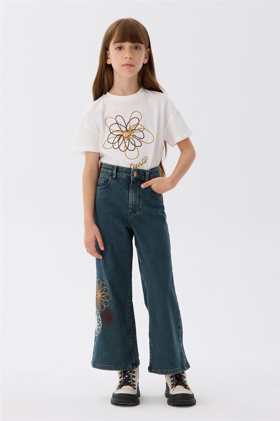 Tyess Kız Çocuk Denim Pantolon