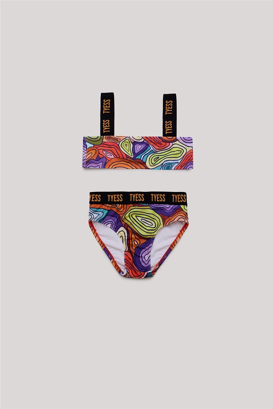 Tyess Kız Çocuk Desenli Bikini