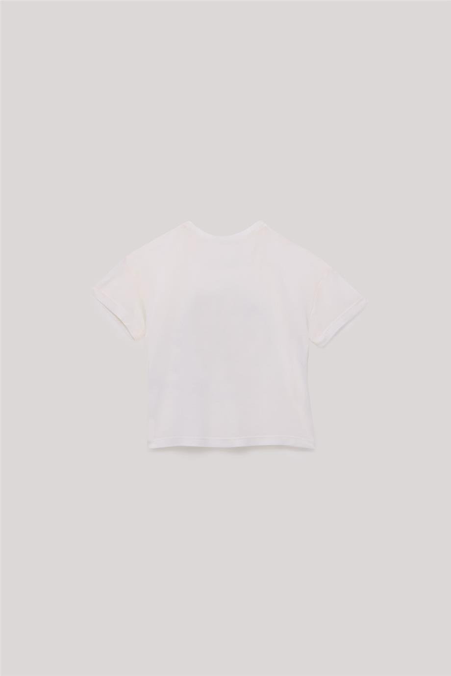 Tyess Kız Çocuk Ekru T-Shirt
