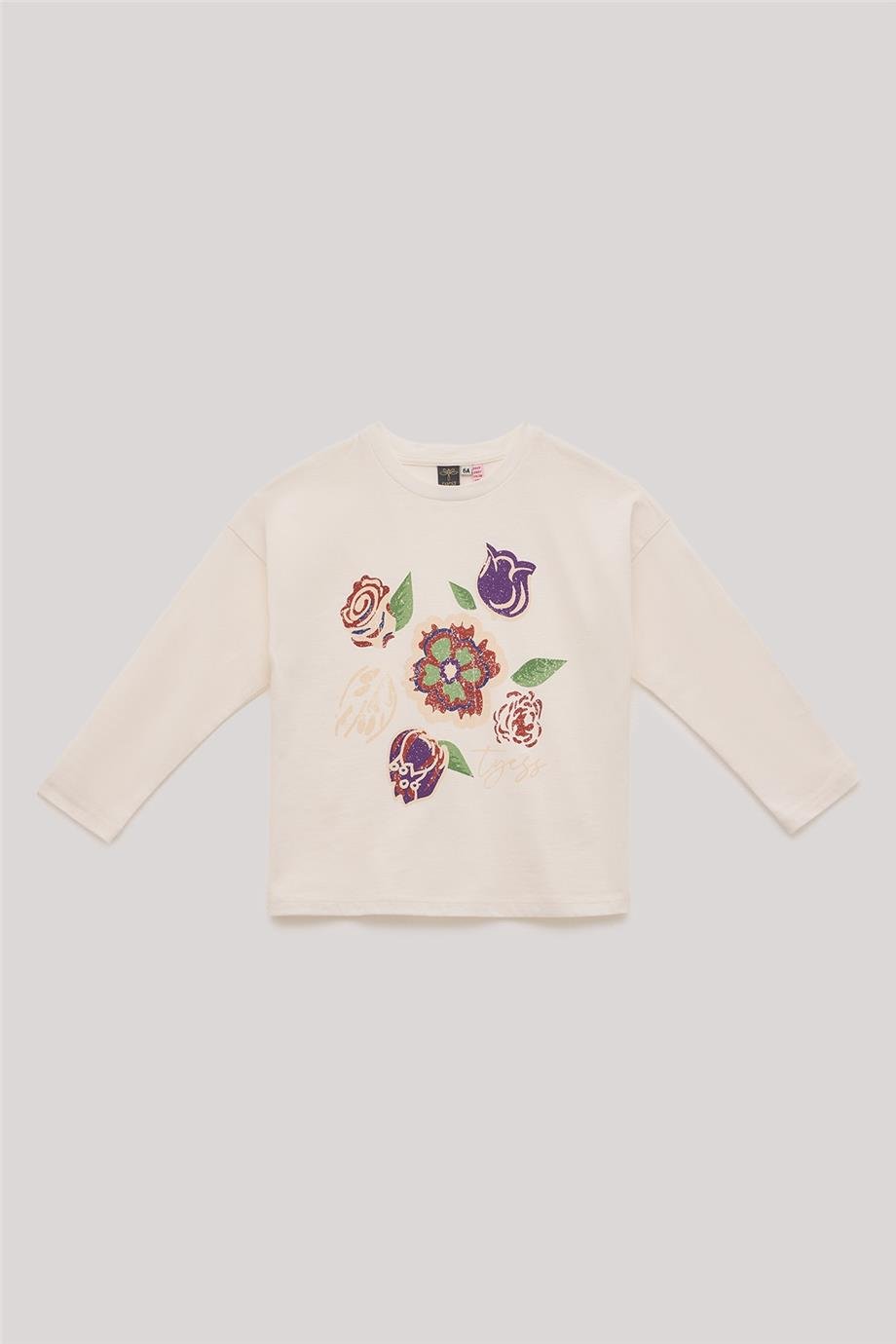Tyess Kız Çocuk Ekru T-Shirt