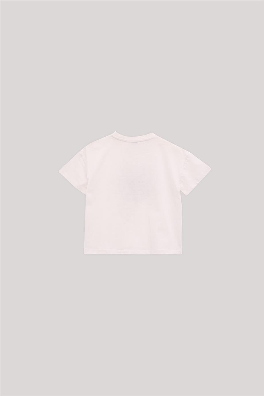 Tyess Kız Çocuk Ekru T-Shirt