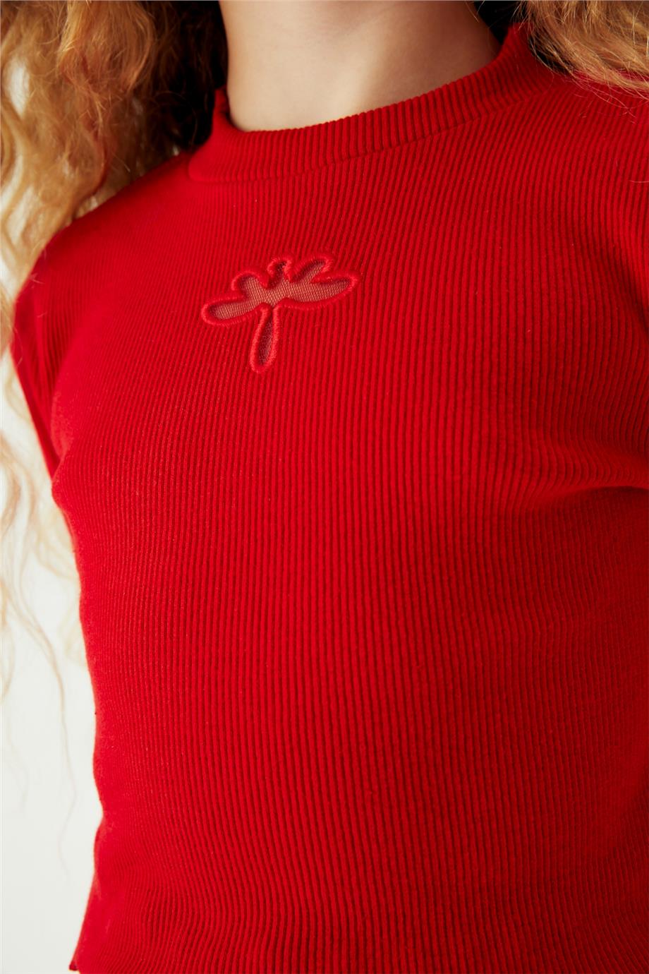 Tyess Kız Çocuk Kırmızı T-Shirt