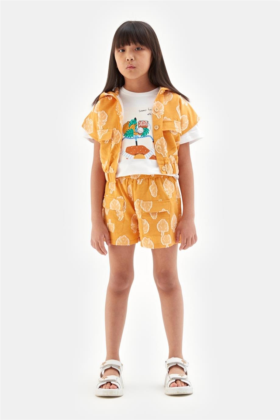 Tyess Kız Çocuk Oranj Sweatshirt
