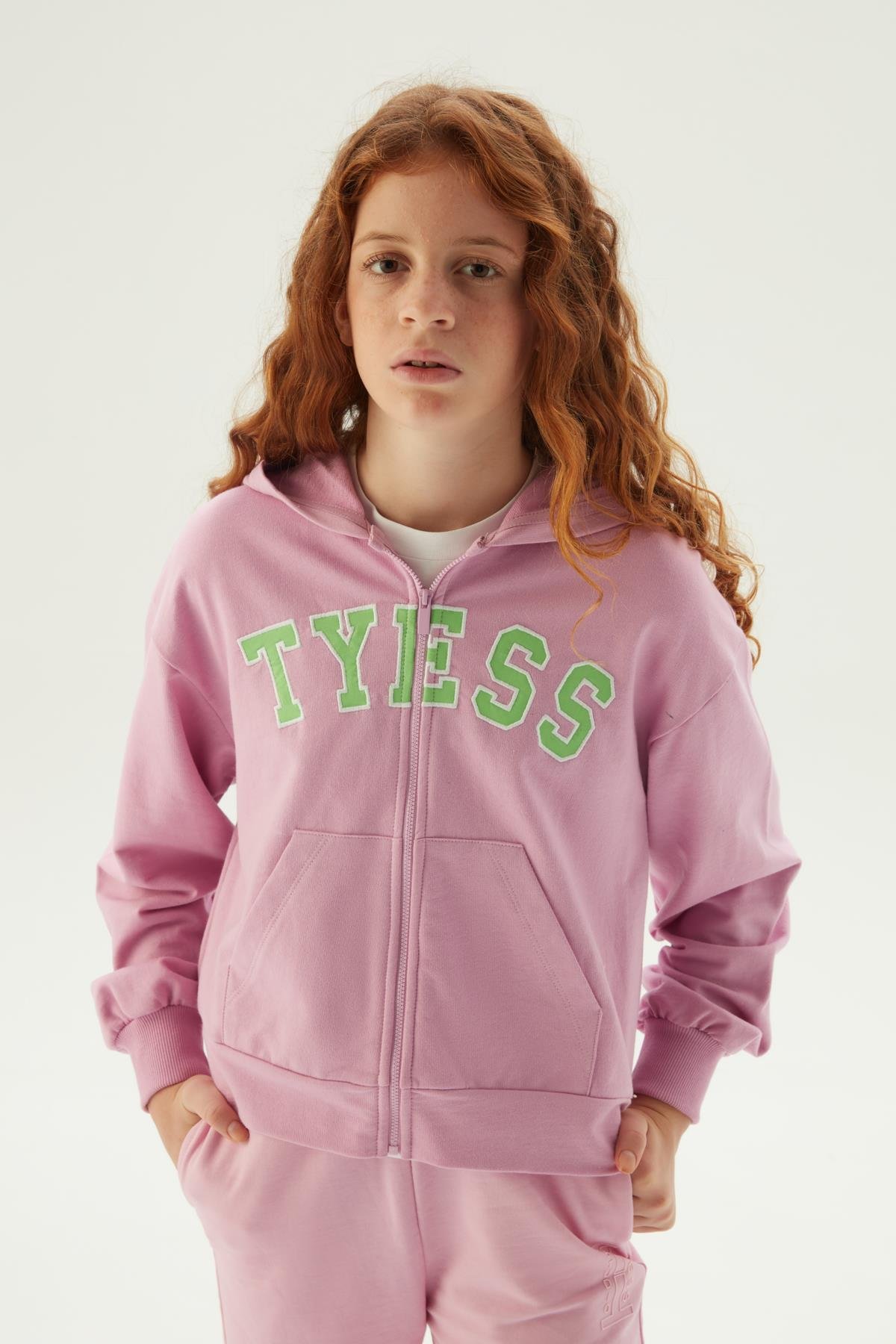 Tyess Kız Çocuk Pembe Eşofman Üstü