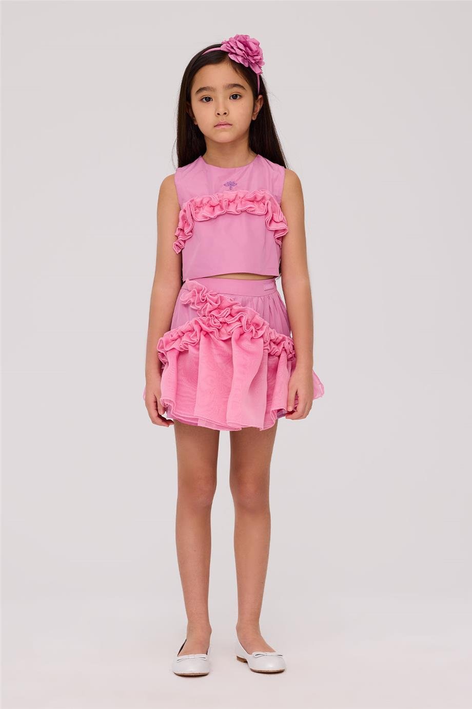 Tyess Kız Çocuk Pembe Etek