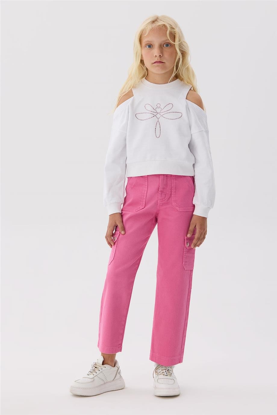 Tyess Kız Çocuk Pembe Pantolon