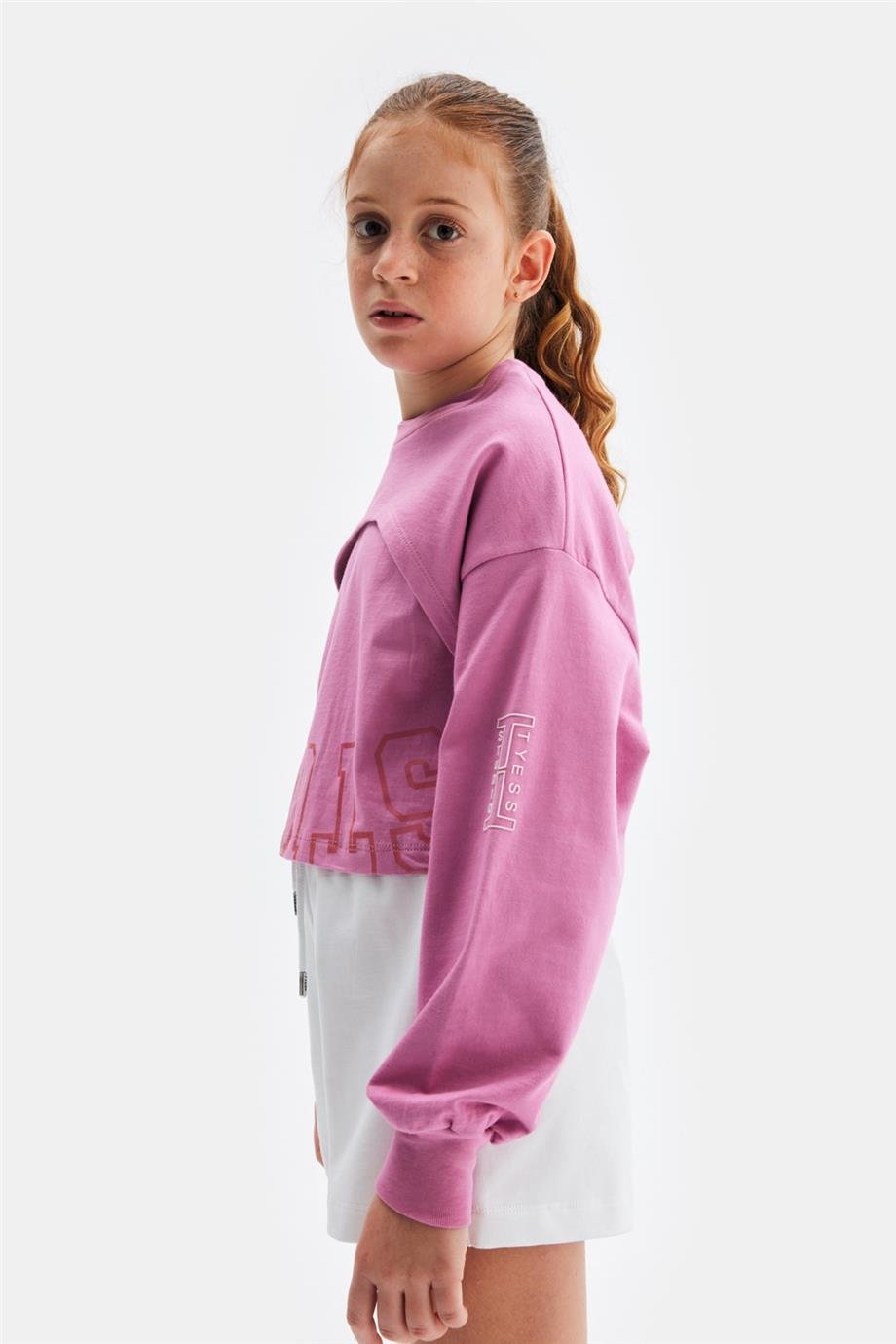 Tyess Kız Çocuk Pembe Sweatshirt
