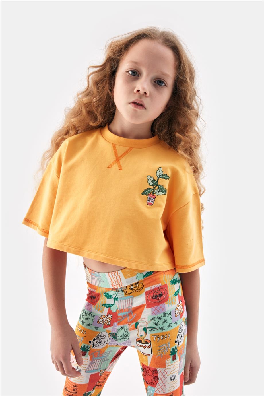 Tyess Kız Çocuk Sarı Sweatshirt