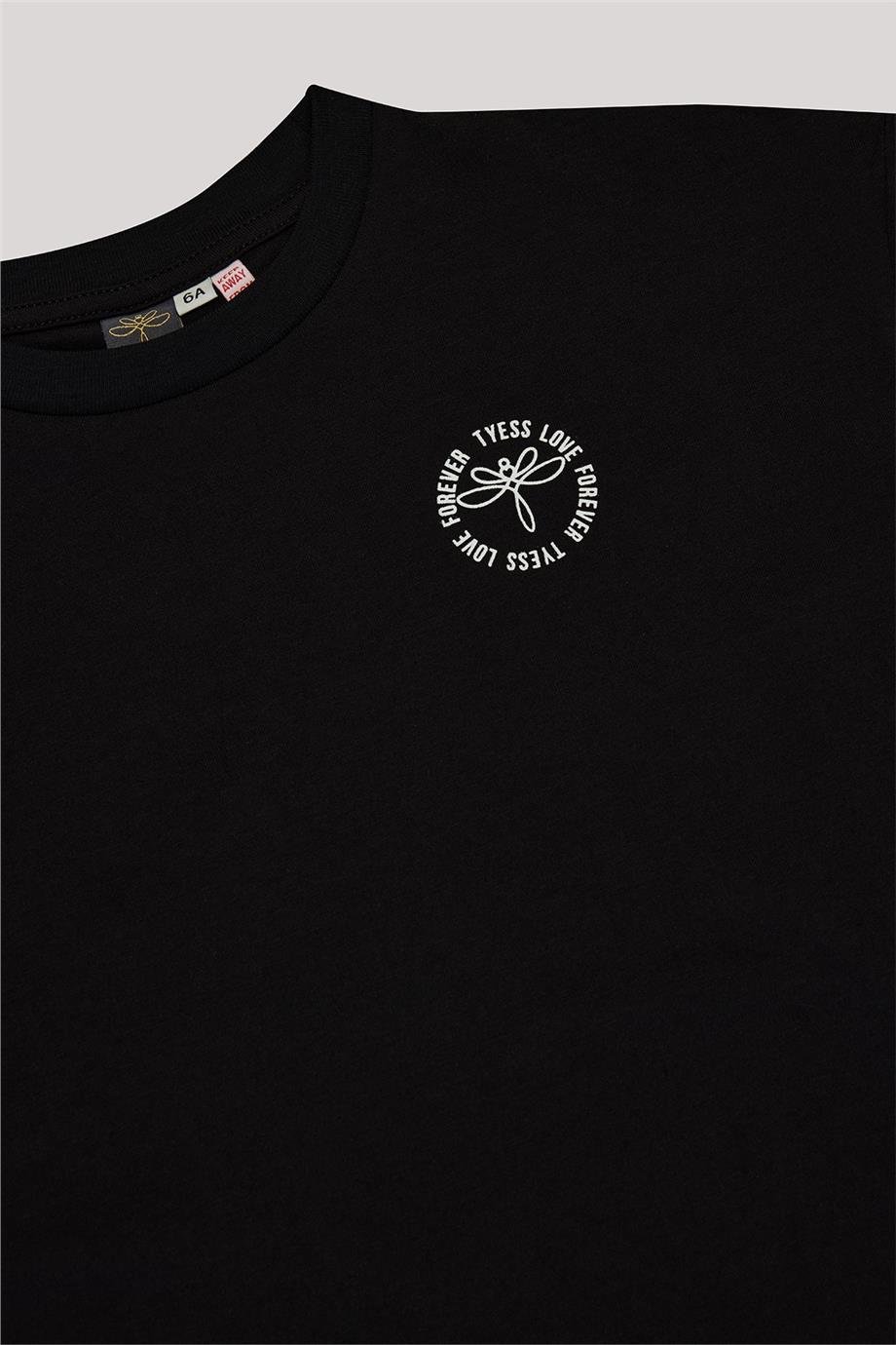 Tyess Kız Çocuk Siyah Tshirt