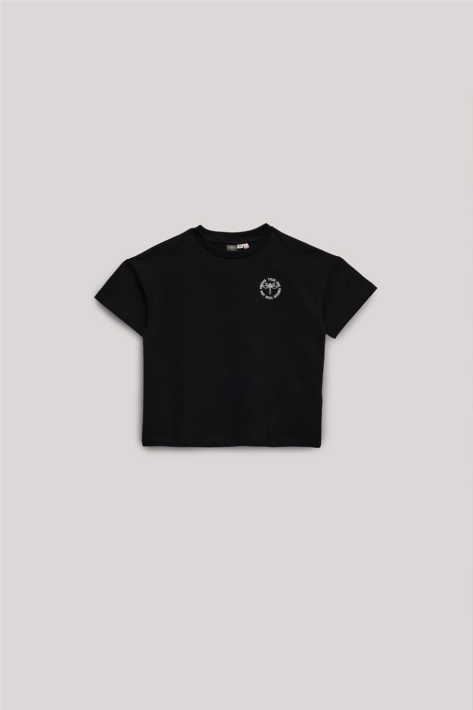 Tyess Kız Çocuk Siyah Tshirt