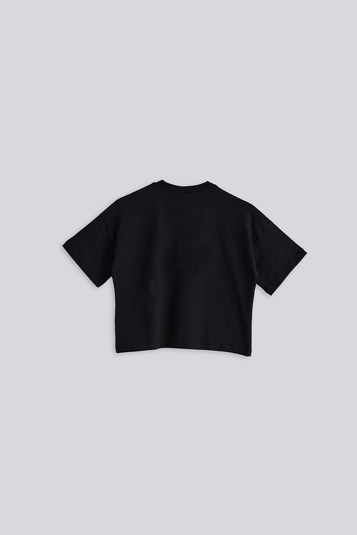 Tyess Kız Çocuk Siyah Tshirt
