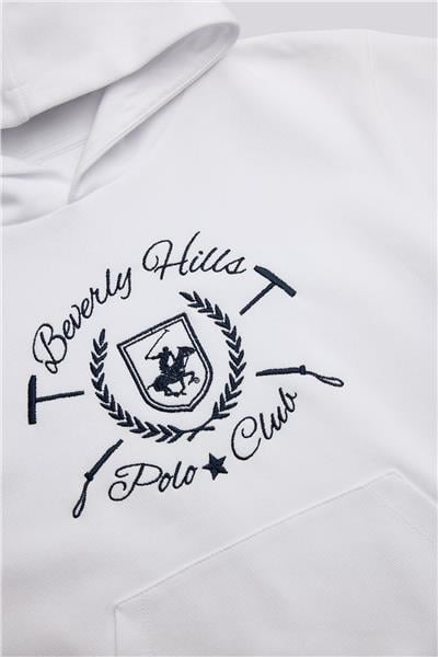 Beverly Hills Polo Club Erkek Çocuk Beyaz Eşofman Üstü