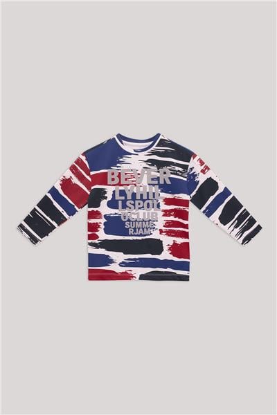 Beverly Hills Polo Club Erkek Çocuk Desenli T-Shirt