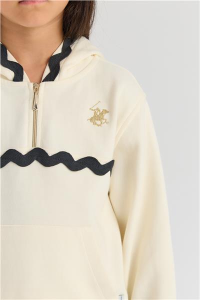 Beverly Hills Polo Club Kız Çocuk Ekru Eşofman Üstü