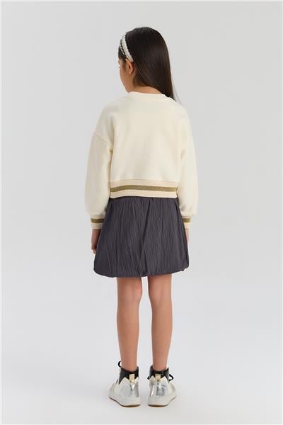 Beverly Hills Polo Club Kız Çocuk Ekru Sweatshirt