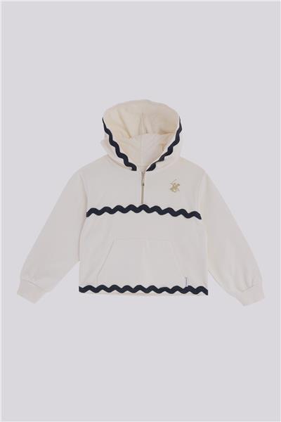 Beverly Hills Polo Club Kız Çocuk Ekru Eşofman Üstü