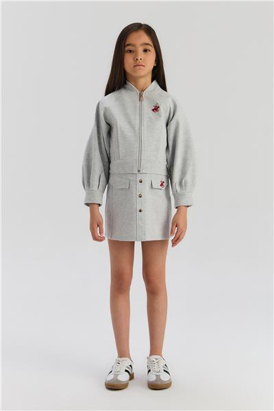 Beverly Hills Polo Club Kız Çocuk Gri Eşofman Üstü