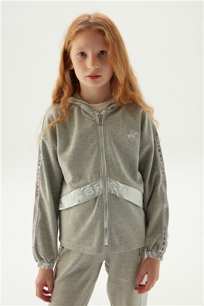 Beverly Hills Polo Club Kız Çocuk Gri Eşofman Üstü