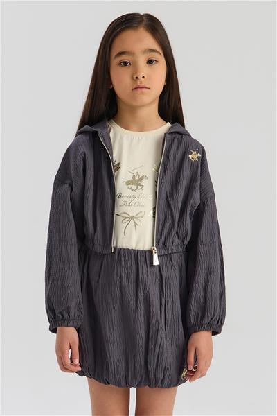 Beverly Hills Polo Club Kız Çocuk Gri Ceket