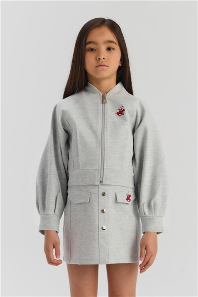 Beverly Hills Polo Club Kız Çocuk Gri Eşofman Üstü