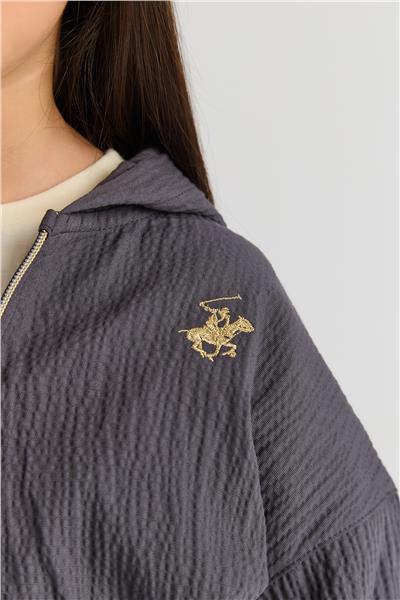 Beverly Hills Polo Club Kız Çocuk Gri Ceket