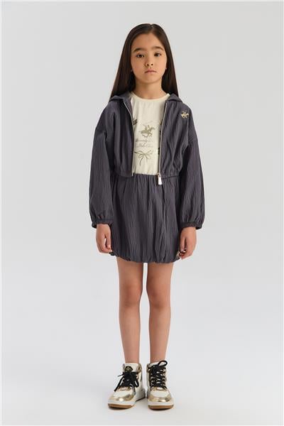 Beverly Hills Polo Club Kız Çocuk Gri Ceket