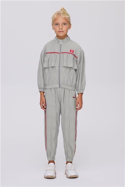 Beverly Hills Polo Club Kız Çocuk Gri Melanj Eşofman Üstü