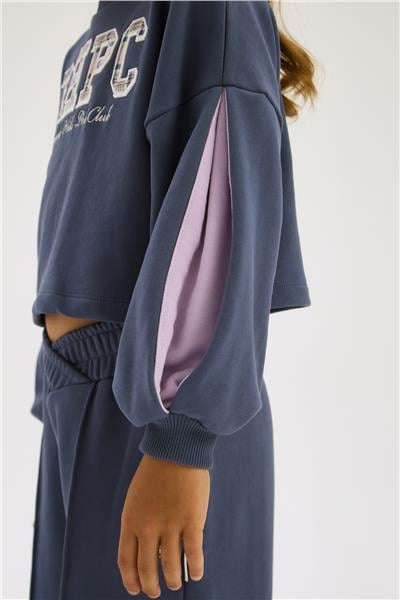 Beverly Hills Polo Club Kız Çocuk İndigo Sweatshirt