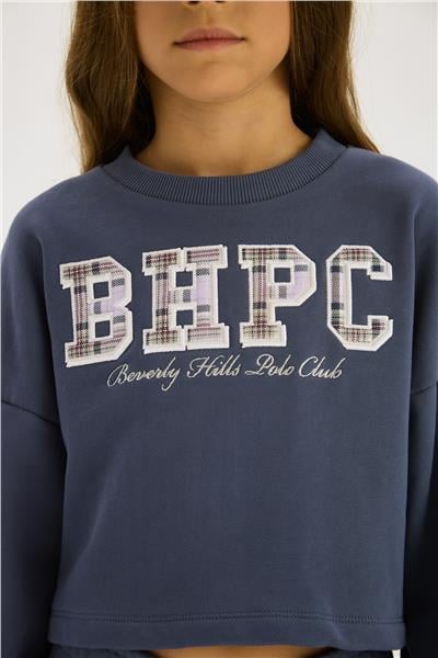 Beverly Hills Polo Club Kız Çocuk İndigo Sweatshirt