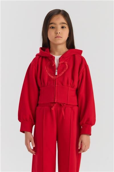 Beverly Hills Polo Club Kız Çocuk Kırmızı Eşofman Üstü