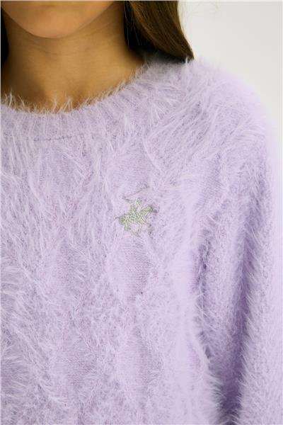 Beverly Hills Polo Club Kız Çocuk Lila Kazak