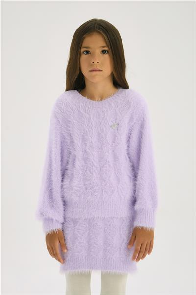 Beverly Hills Polo Club Kız Çocuk Lila Kazak