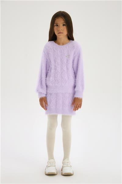 Beverly Hills Polo Club Kız Çocuk Lila Kazak