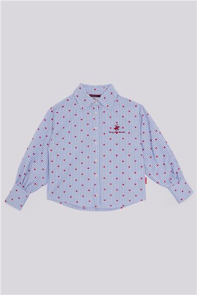 Beverly Hills Polo Club Kız Çocuk Mavi Gömlek