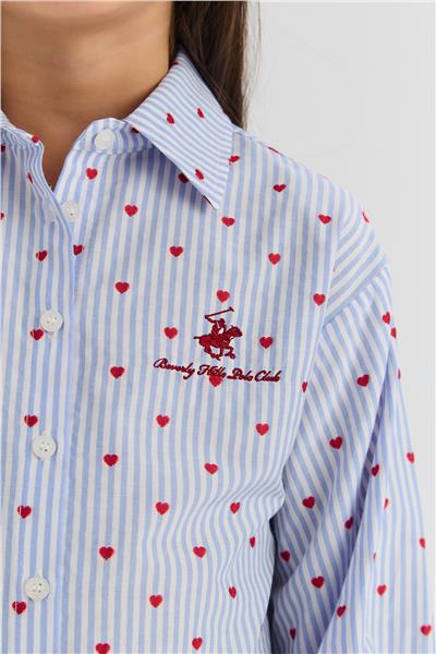 Beverly Hills Polo Club Kız Çocuk Mavi Gömlek