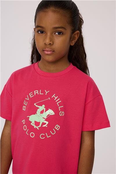 Beverly Hills Polo Club Kız Çocuk Pembe Tshirt