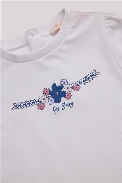 GB Baby Kız Bebek Beyaz T-Shirt