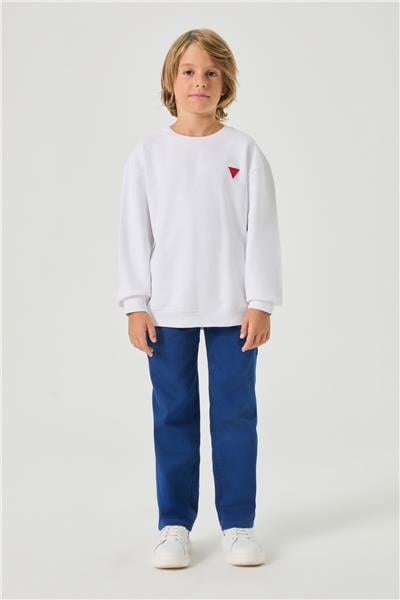 Guess Erkek Çocuk Beyaz Sweatshirt