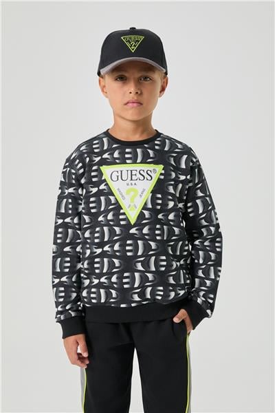 Guess Erkek Çocuk Desenli Sweatshirt