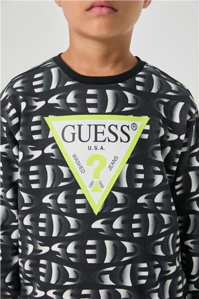Guess Erkek Çocuk Desenli Sweatshirt