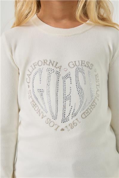 Guess Kız Çocuk Beyaz Kazak