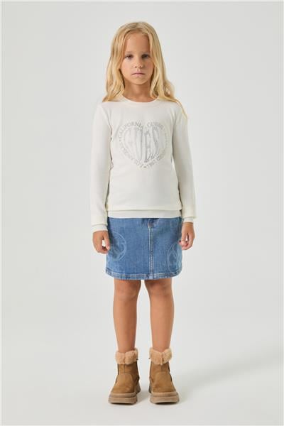 Guess Kız Çocuk Beyaz Kazak
