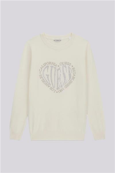 Guess Kız Çocuk Beyaz Kazak