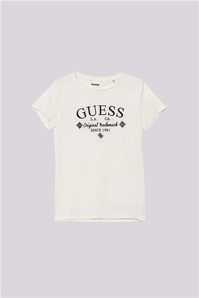 Guess Kız Çocuk Krem Tişört